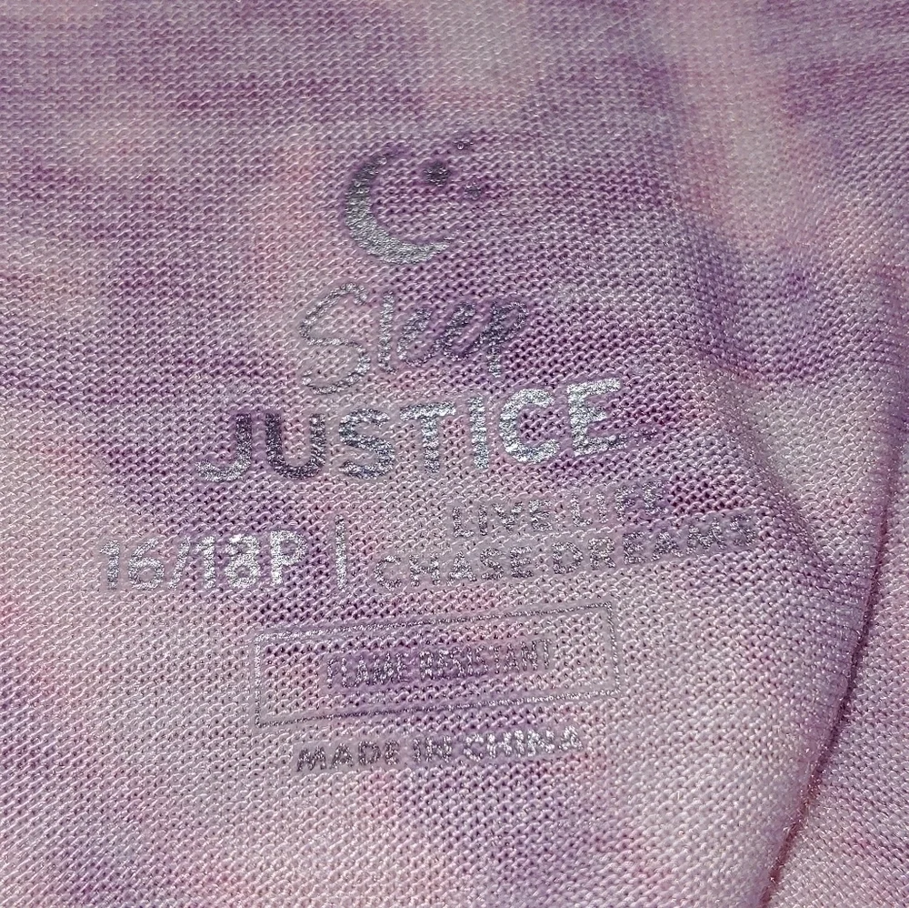 Pink tie dye Justice pajamas